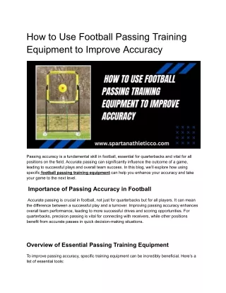 How to Use Football Passing Training Equipment to Improve Accuracy (1)