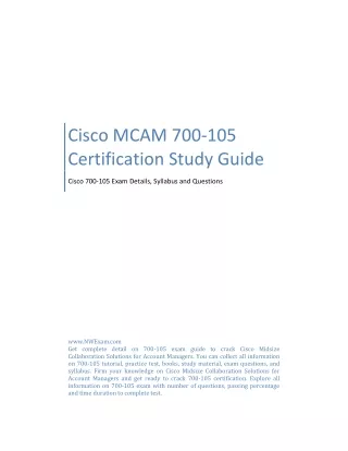 Cisco MCAM 700-105 Certification Study Guide