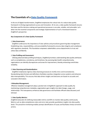 The Essentials of a Data Quality Framework (1)