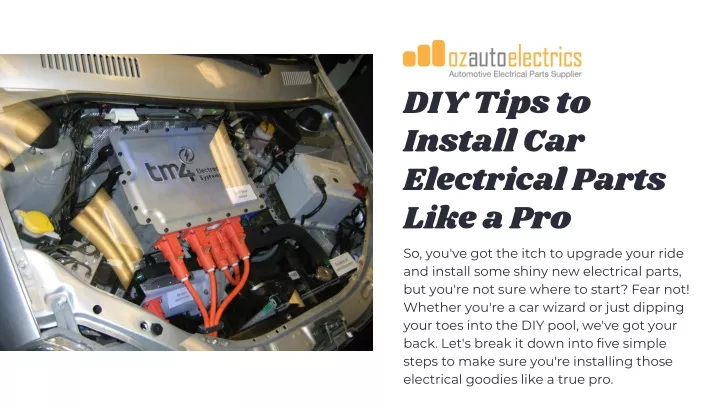 diy tips to install car electrical parts like