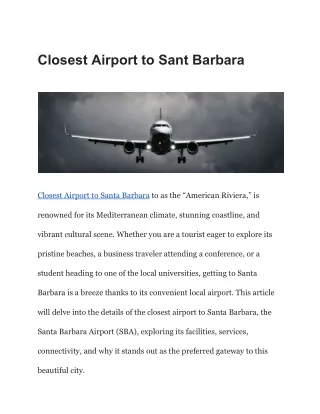 closest airport to sant barbara