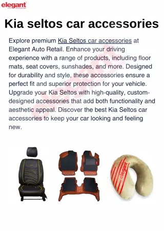 Kia Seltos seat covers