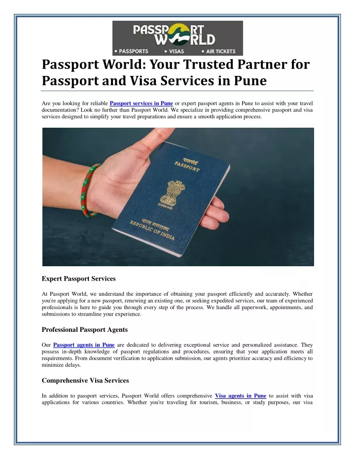 passport world your trusted partner for passport