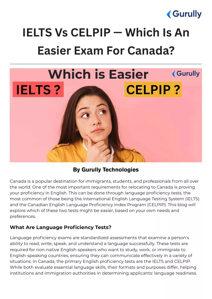 ielts vs celpip which is an easier exam for canada