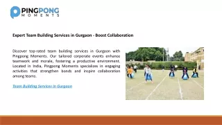 Expert Team Building Services in Gurgaon - Boost Collaboration