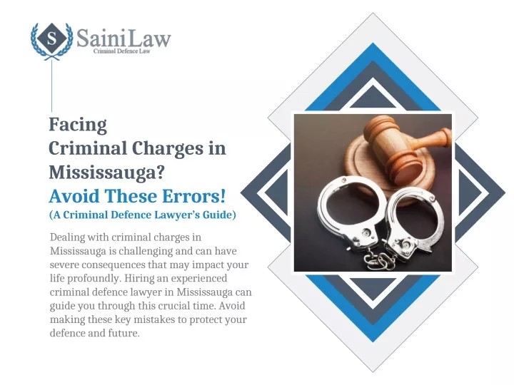 facing criminal charges in mississauga avoid