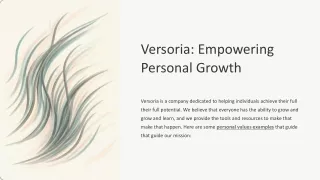 Personal Values Examples