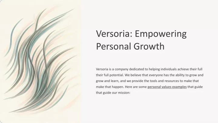 versoria empowering personal growth