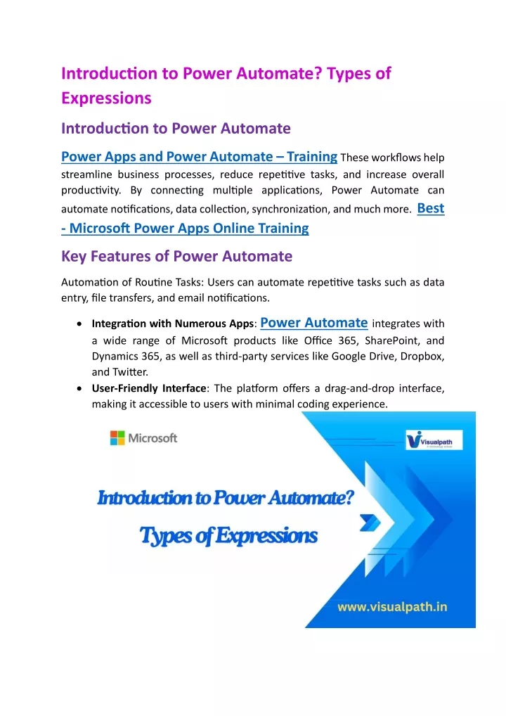 introduction to power automate types