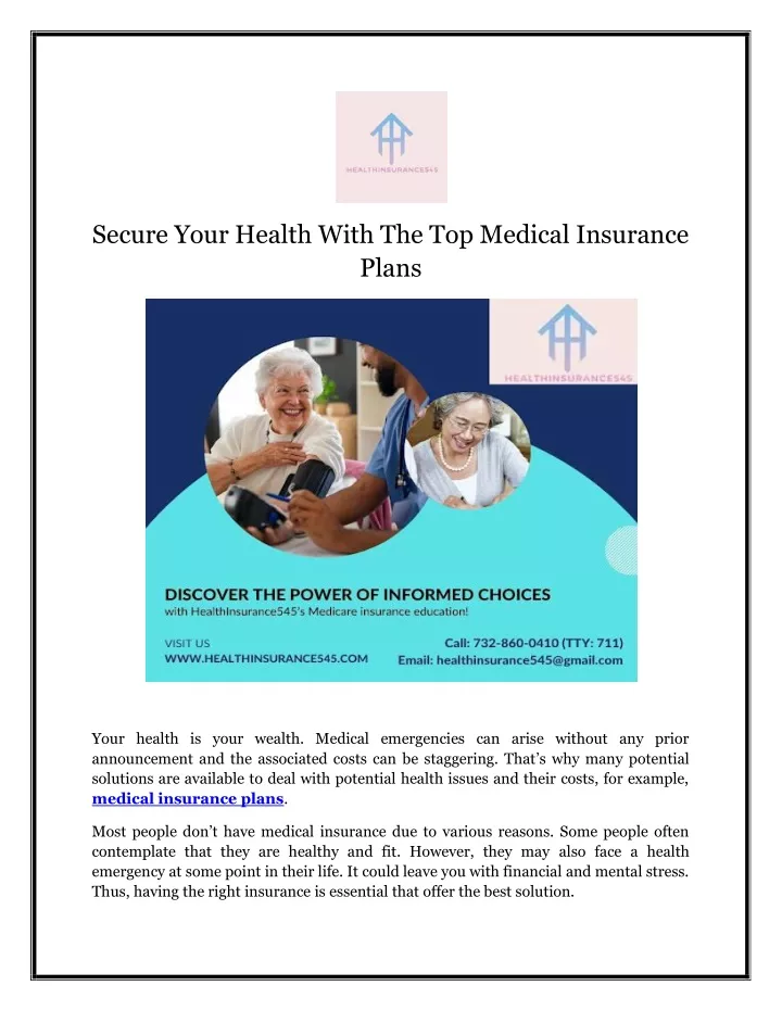 secure your health with the top medical insurance