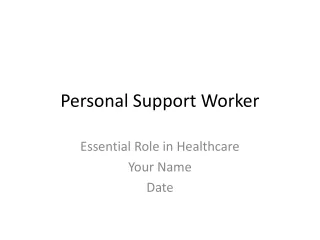 personal support worker