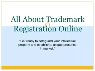 Trademark Registration Online in India!