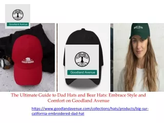 The Ultimate Guide to Dad Hats and Bear Hats Embrace Style and Comfort on Goodland Avenue