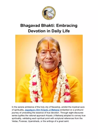 bhagavad bhakti embracing devotion in daily life