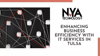 In today's fast-paced business world, e ciency is crucial for success. IT services in Tulsa o er innovative solutions to