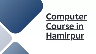 computer course in hamirpur
