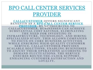 BPO CALL CENTER SERVICES PROVIDER