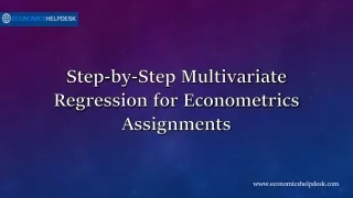 Step-by-Step Multivariate Regression for Econometrics Assignments