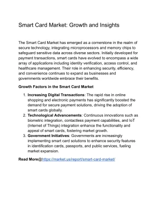 smart card market growth and insights