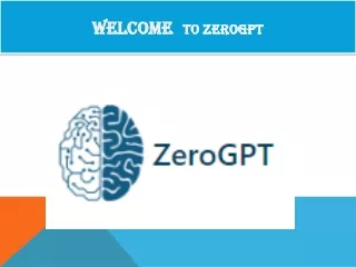 welcome to zerogpt