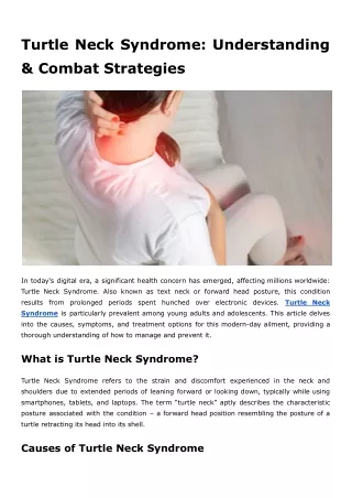 turtle neck syndrome understanding combat