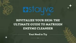 Elevate Your Skincare Routine with Matrigen Enzyme Cleanser