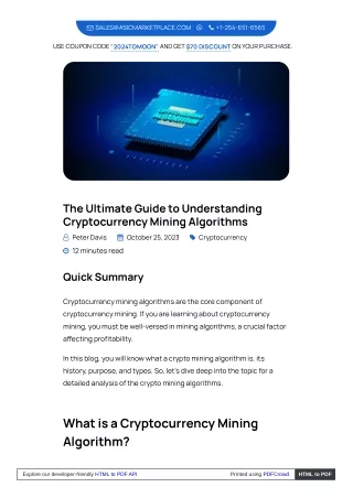 Ultimate Guide to Understanding Cryptocurrency Mining Algorithms