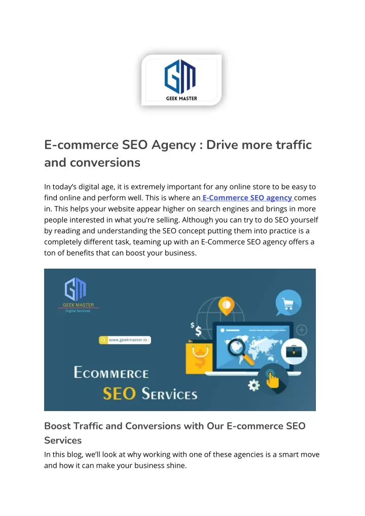 e commerce seo agency drive more traffic