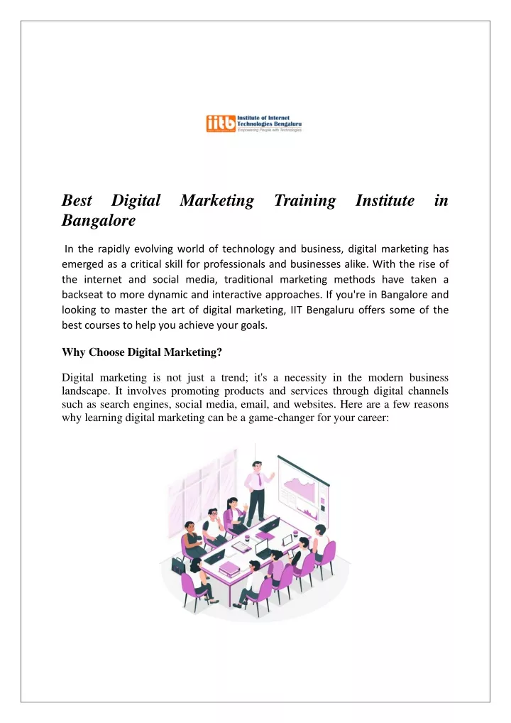 best digital marketing training institute