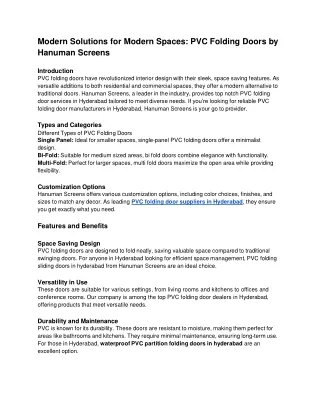 modern solutions for modern spaces pvc folding