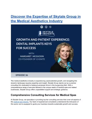 discover the expertise of skytale group