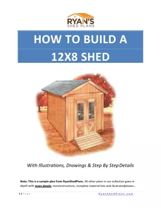 12BY8 shed plan - 120000 Shed Plan & Blueprint