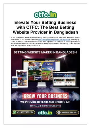 CTFC – Your Best Betting Website Provider in Bangladesh