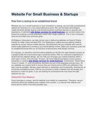 website for small business startups
