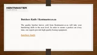 Butchers Knife  Kentmaster.co.za