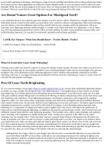Benefits And Drawbacks Of Laser Teeth Lightening Revealed! - slide 1