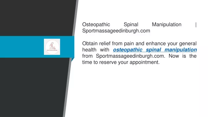 osteopathic spinal manipulation