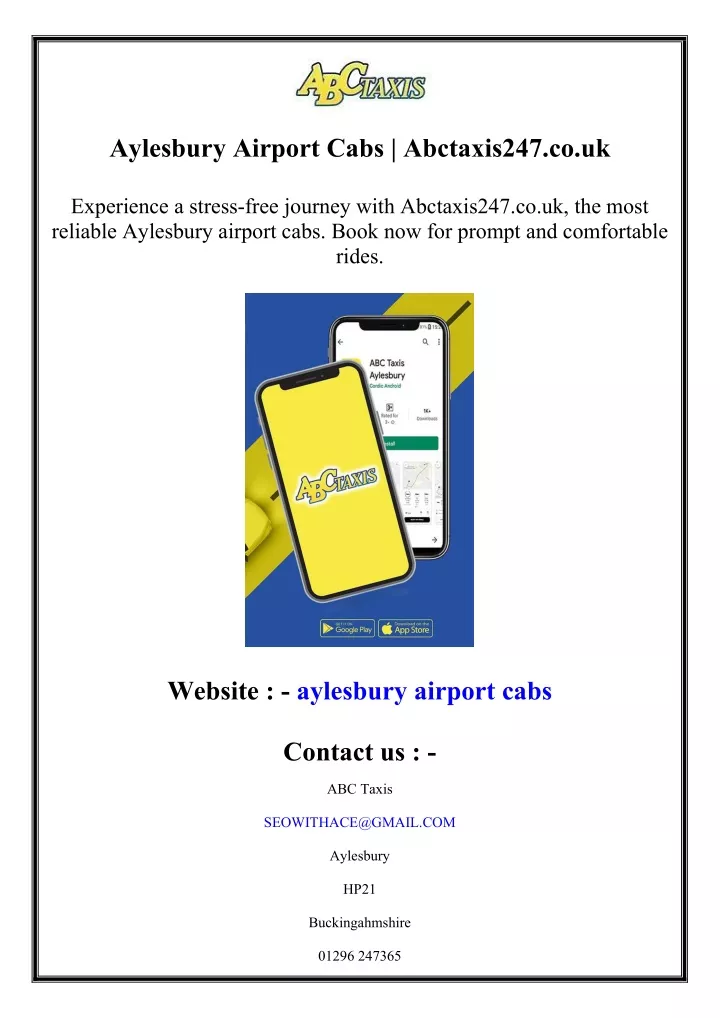 aylesbury airport cabs abctaxis247 co uk