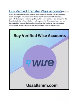 3 Best Sites to Buy Verified Wise Accounts in 2024