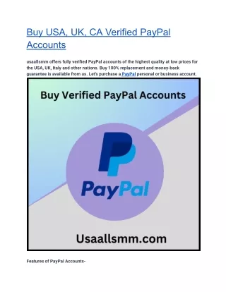 Top 3 Sites to Buy a Verified PayPal Account with money_