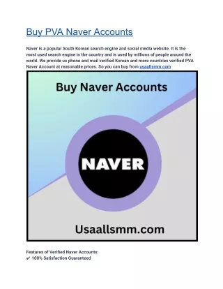 Top 3 Sites To Buy Naver Accounts - 100% verified, Safe