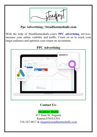 Ppc Advertising | Steadfastmediallc.com