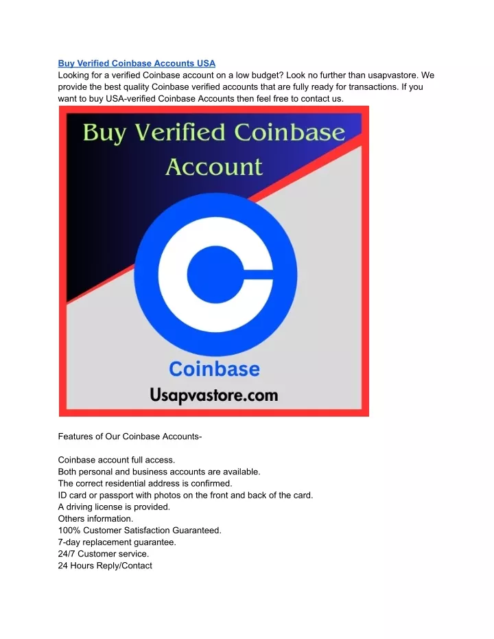 PPT - The Best 7 Sites To Buy Verified Coinbase Accounts PowerPoint