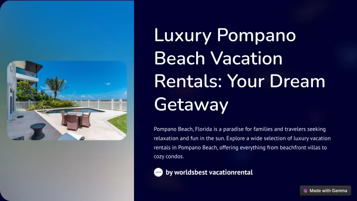 PPT - Pompano Beach Vacation Rentals with Stunning Ocean Views ...