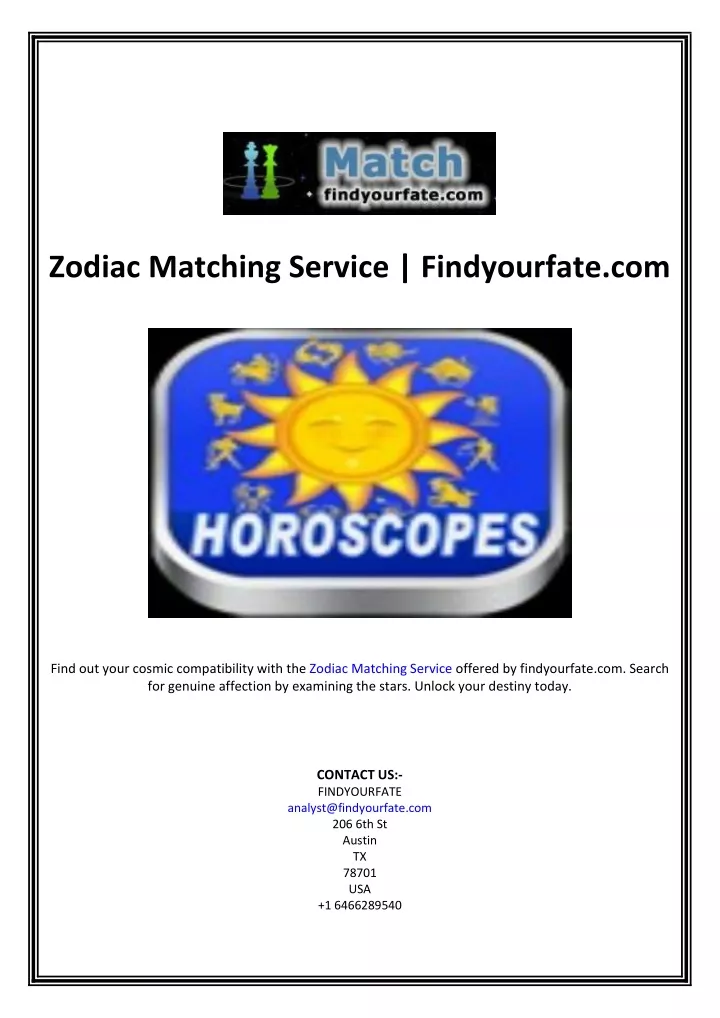 zodiac matching service findyourfate com