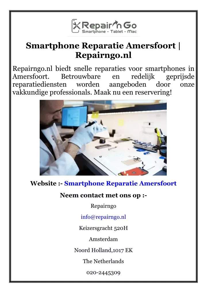 smartphone reparatie amersfoort repairngo nl