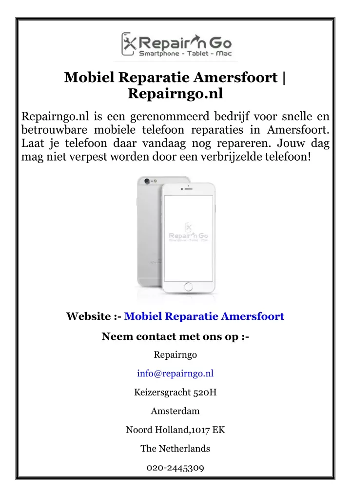 mobiel reparatie amersfoort repairngo nl