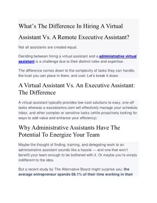 what s the difference in hiring a virtual