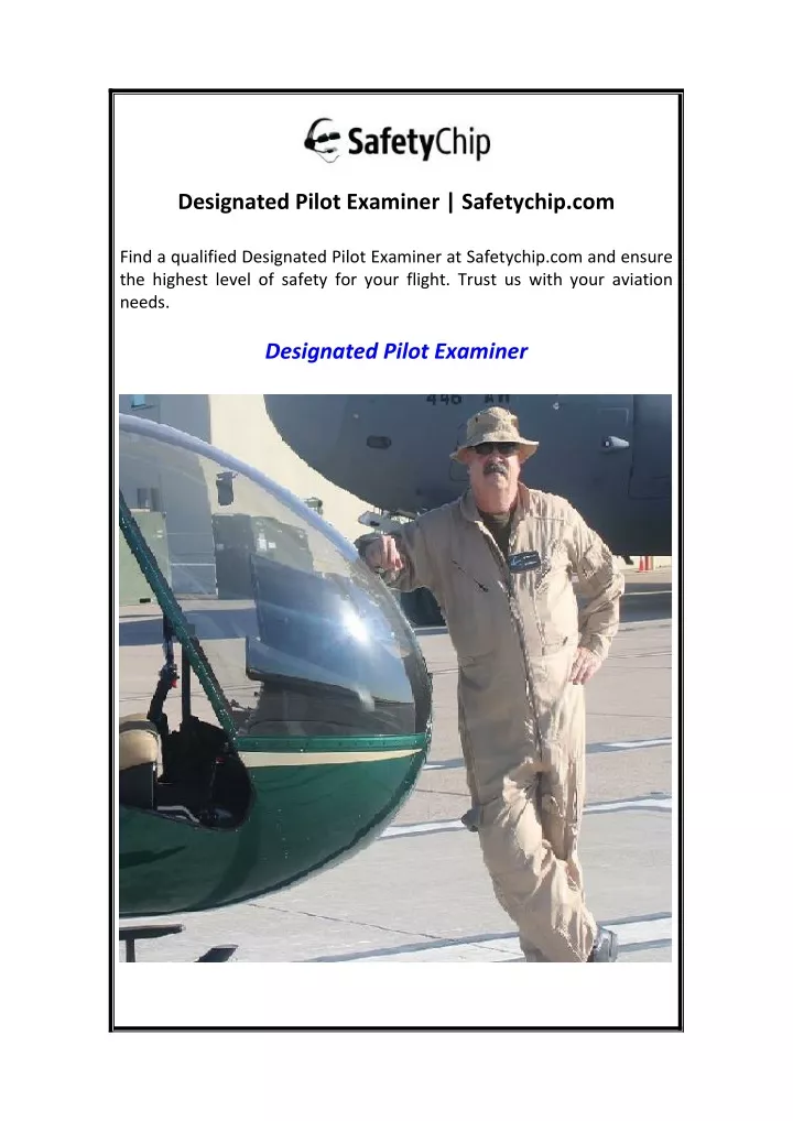 designated pilot examiner safetychip com