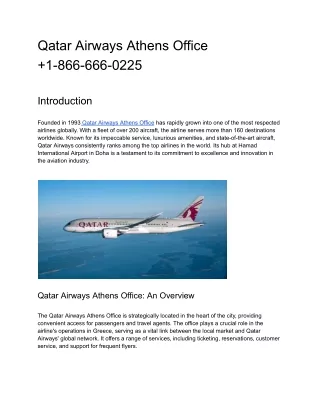 Qatar Airways Athens Office
